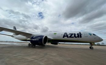 Azul faz voo inaugural do A350 de SP para Orlando