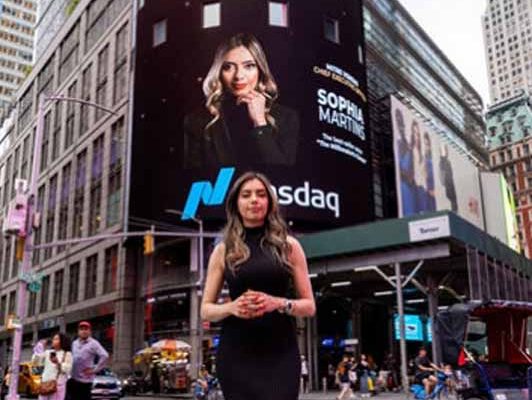 Brasileira no painel Nasdaq em NY