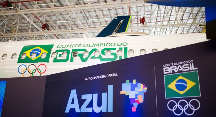 Azul é a companhia aérea oficial do Brasil nos J.O. de Paris 2024